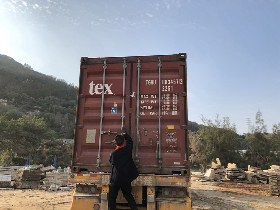 pavimentação personalizada de pedra antiga de granito